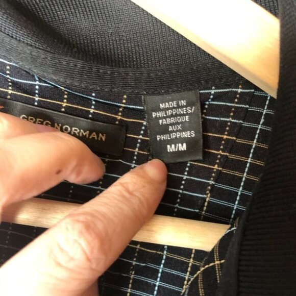 Greg Norman golf black brown shirt polo medium - Picture 6 of 9